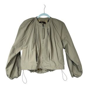 Anthropologie Hazel Balloon Sleeve Zipper Front Jacket Size S